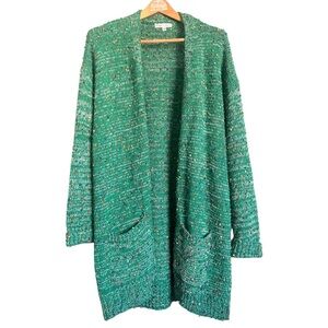 Blaakeley Green Women's Cardigan with Multicoloured Dots, Size S